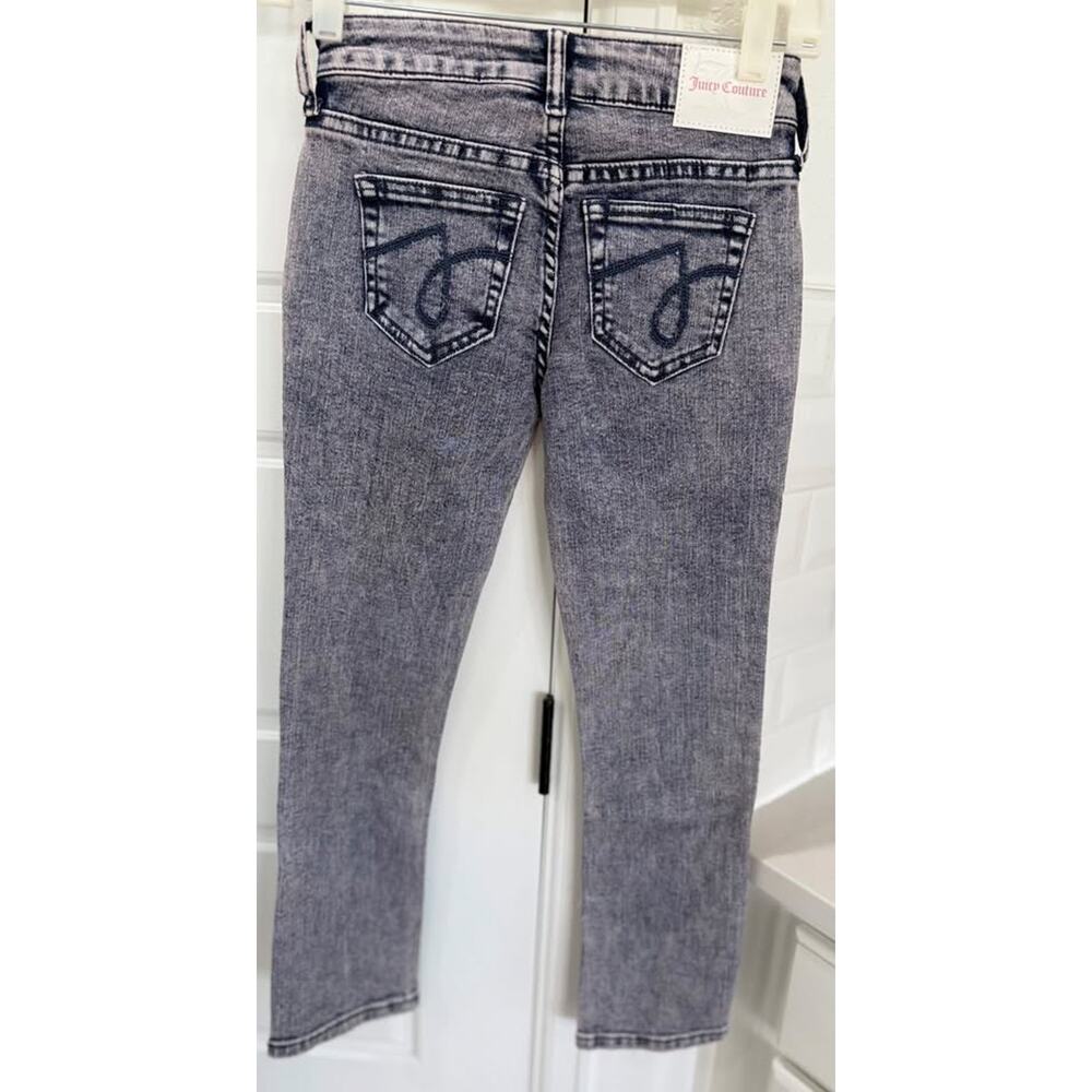 Juicy Couture Mid Rise Straight Leg Jeans Girls Pink Tint Size 8 New